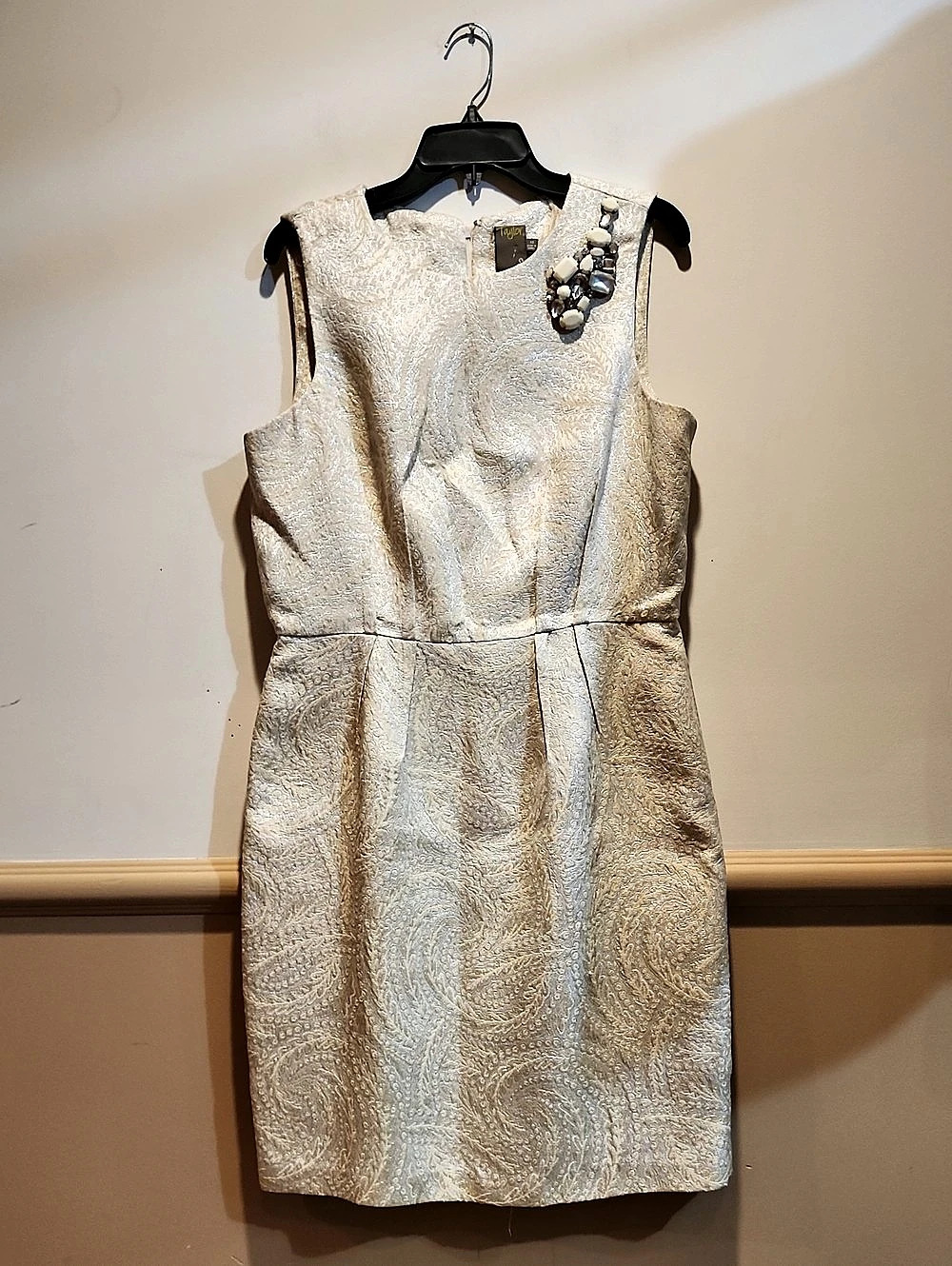 Taylor Paisley Embellished Mini Dress Size 14 NWT